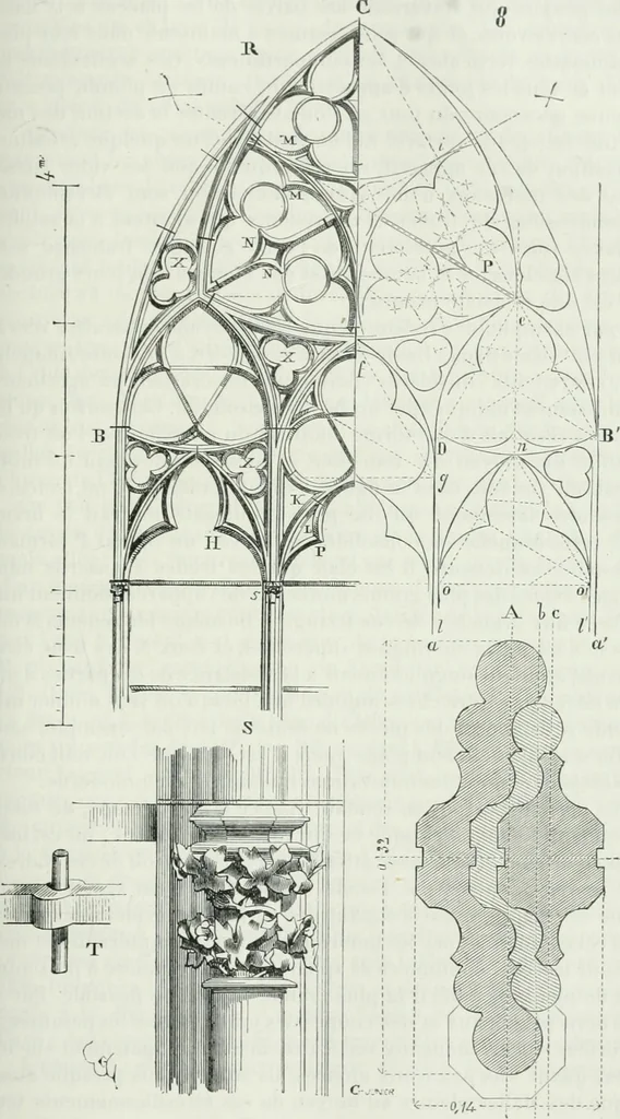 An illustration from Dictionnaire raisonné de l'architecture française du XIe au XVIe siècle, 1875, leaf 344