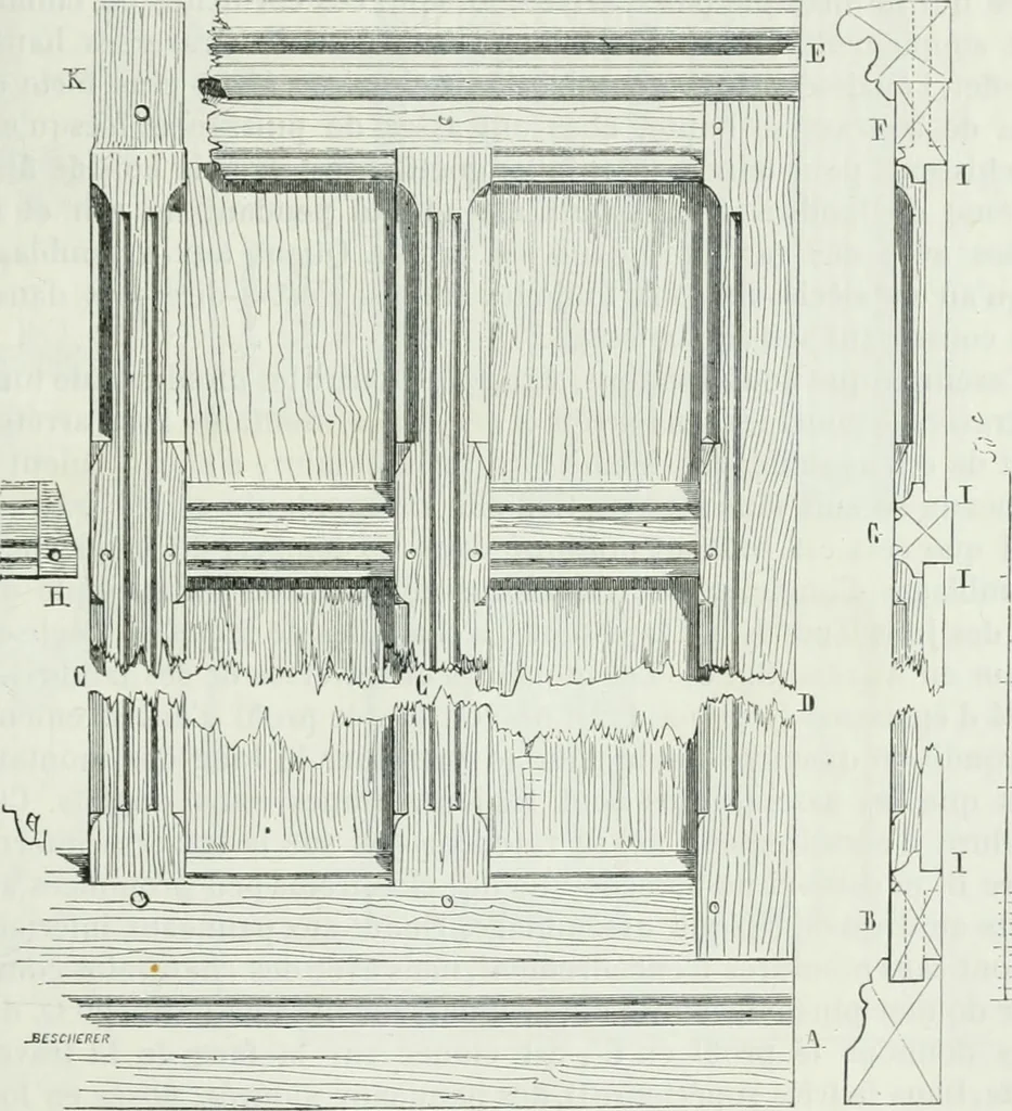 An illustration from Dictionnaire raisonné de l'architecture française du XIe au XVIe siècle, 1875, leaf 366