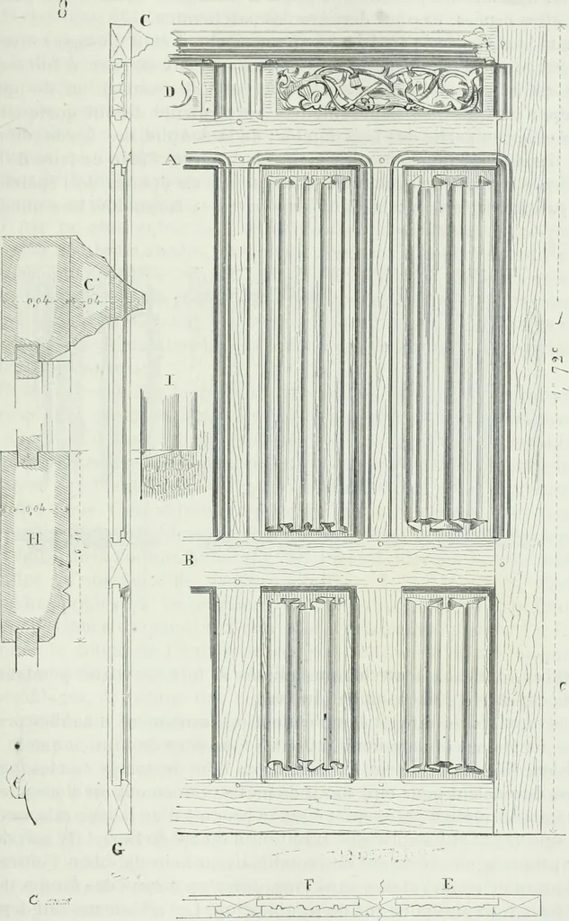 An illustration from Dictionnaire raisonné de l'architecture française du XIe au XVIe siècle, 1875, leaf 368