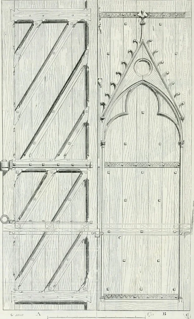An illustration from Dictionnaire raisonné de l'architecture française du XIe au XVIe siècle, 1875, leaf 373