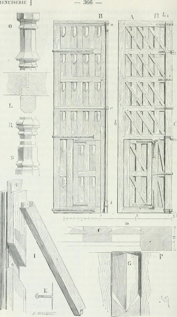 An illustration from Dictionnaire raisonné de l'architecture française du XIe au XVIe siècle, 1875, leaf 375