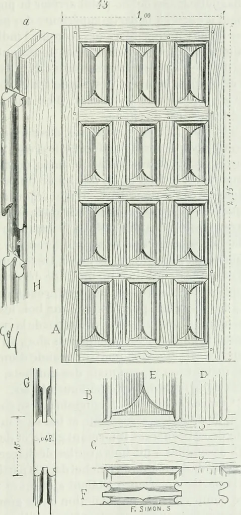 An illustration from Dictionnaire raisonné de l'architecture française du XIe au XVIe siècle, 1875, leaf 376