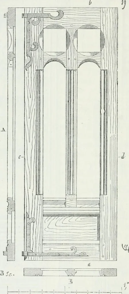 An illustration from Dictionnaire raisonné de l'architecture française du XIe au XVIe siècle, 1875, leaf 385