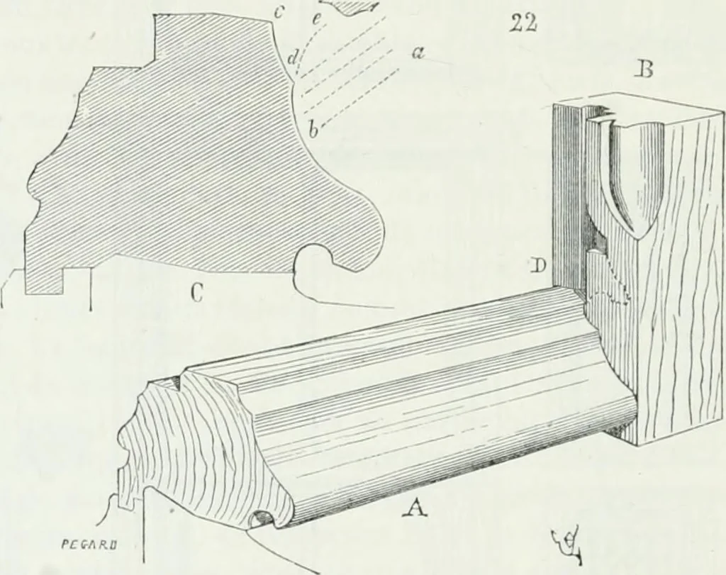 An illustration from Dictionnaire raisonné de l'architecture française du XIe au XVIe siècle, 1875, leaf 391