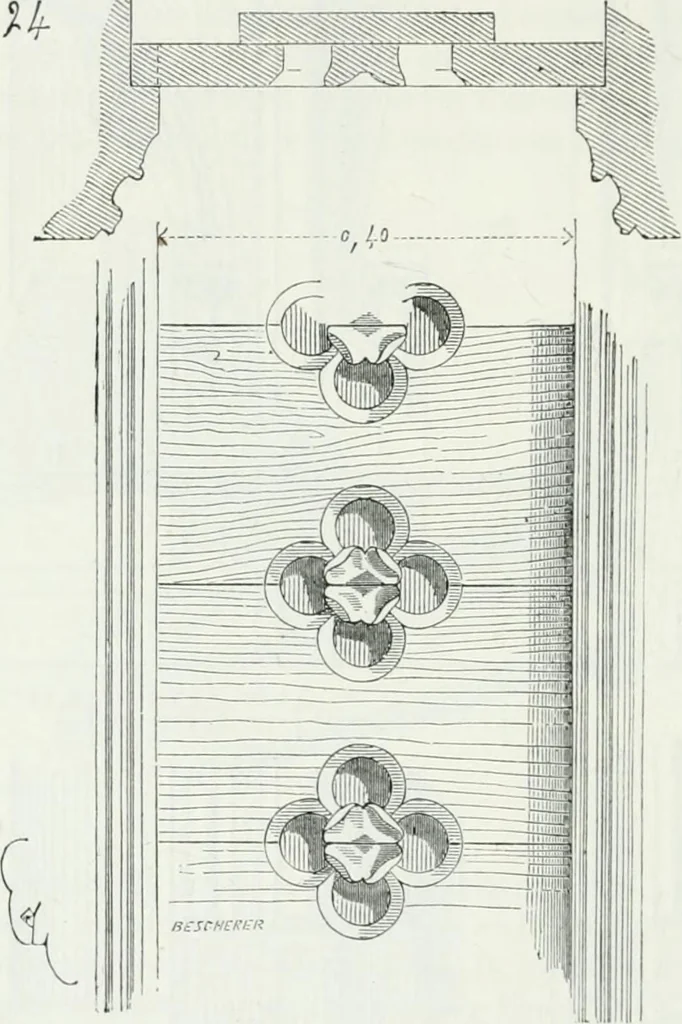 An illustration from Dictionnaire raisonné de l'architecture française du XIe au XVIe siècle, 1875, leaf 393