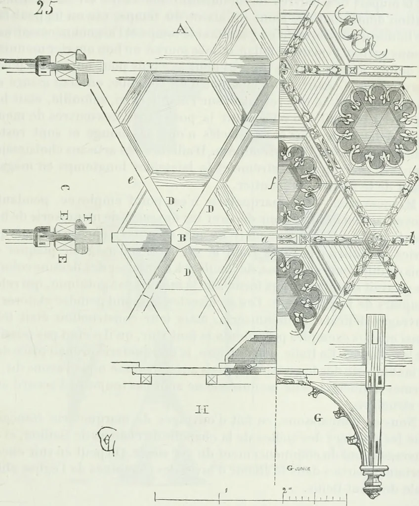 An illustration from Dictionnaire raisonné de l'architecture française du XIe au XVIe siècle, 1875, leaf 394