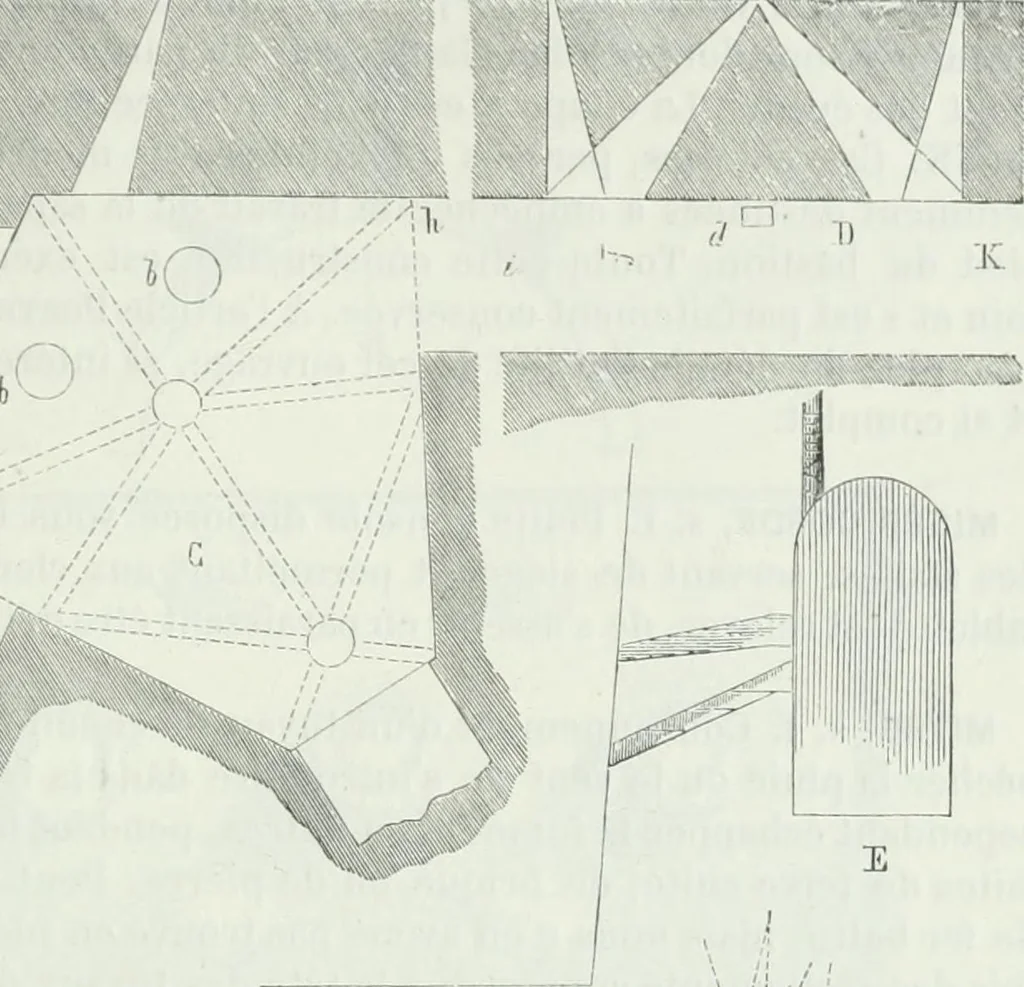 An illustration from Dictionnaire raisonné de l'architecture française du XIe au XVIe siècle, 1875, leaf 406