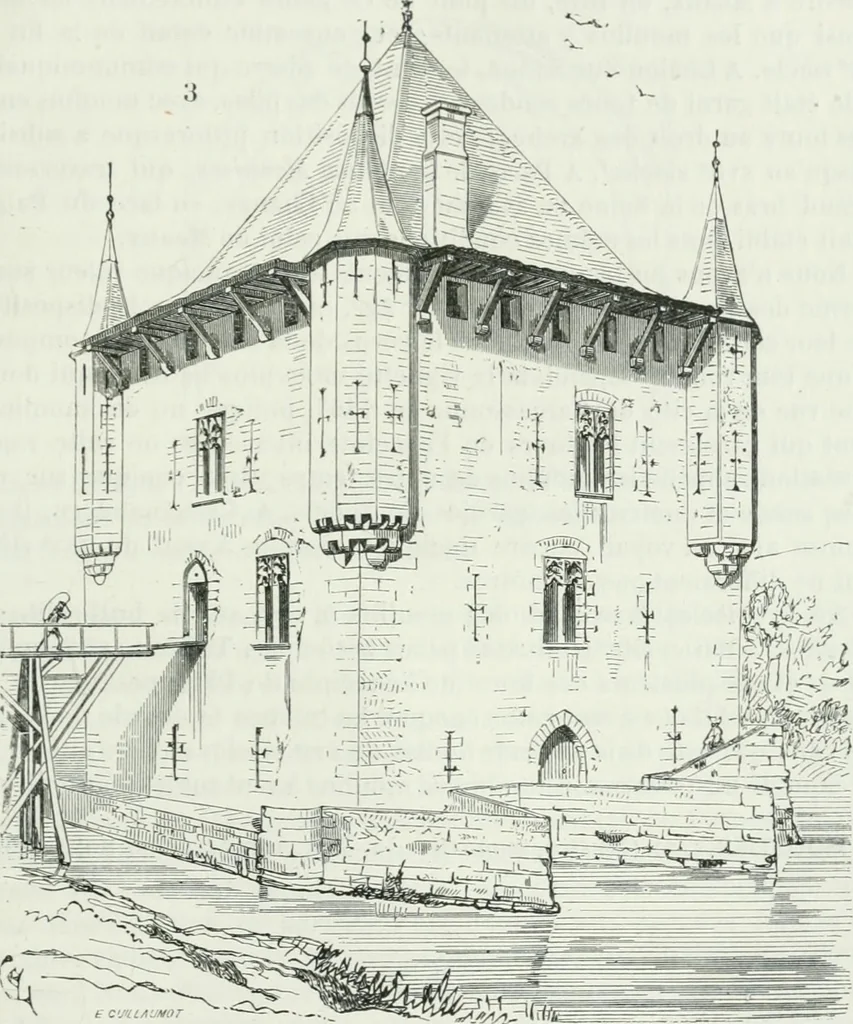 An illustration from Dictionnaire raisonné de l'architecture française du XIe au XVIe siècle, 1875, leaf 418