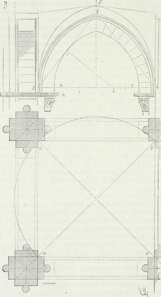 An illustration from Dictionnaire raisonné de l'architecture française du XIe au XVIe siècle, 1875, leaf 437