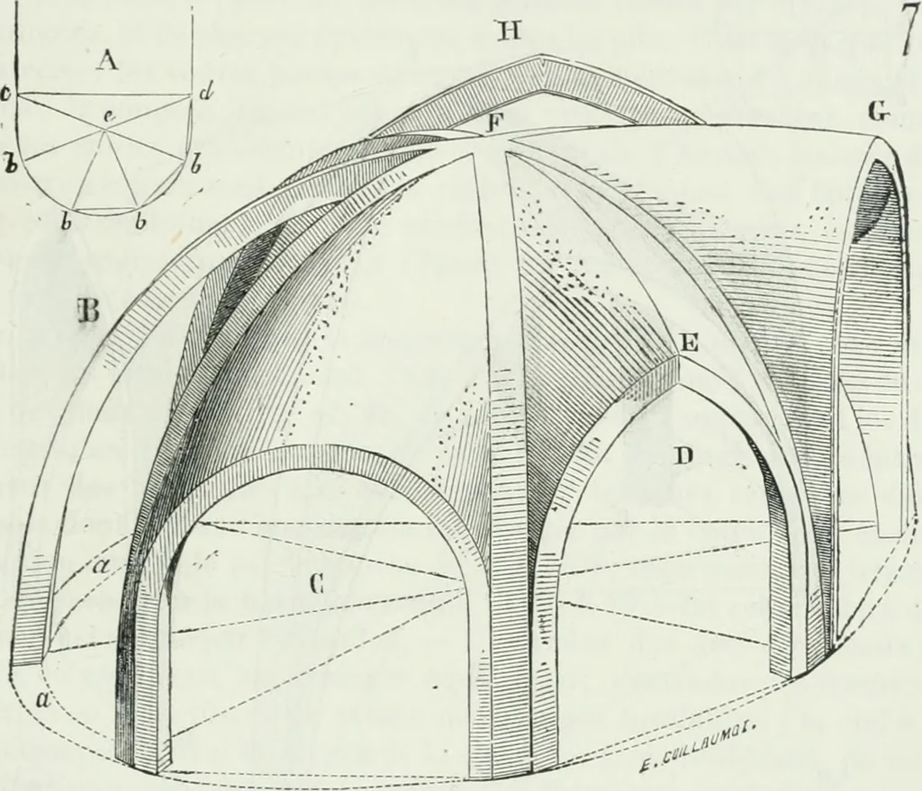 An illustration from Dictionnaire raisonné de l'architecture française du XIe au XVIe siècle, 1875, leaf 444