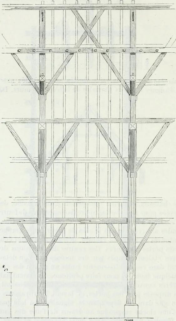 An illustration from Dictionnaire raisonné de l'architecture française du XIe au XVIe siècle, 1875, leaf 55