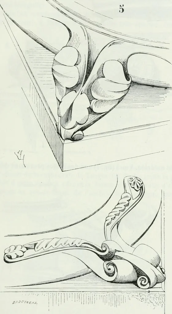 An illustration from Dictionnaire raisonné de l'architecture française du XIe au XVIe siècle, 1875, leaf 58
