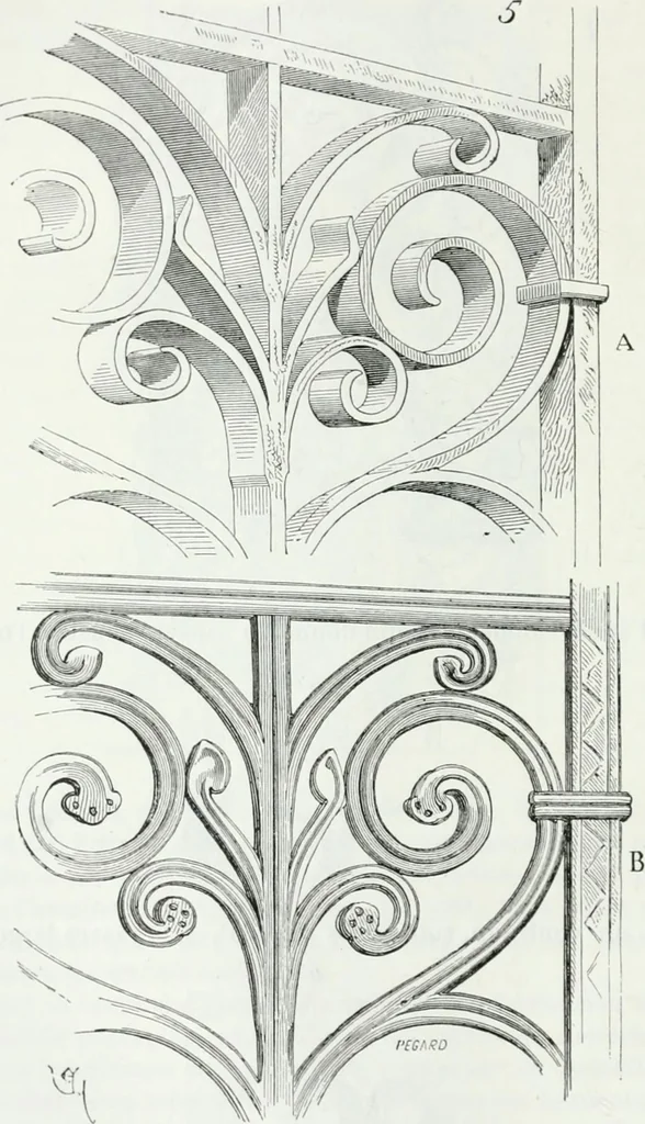 An illustration from Dictionnaire raisonné de l'architecture française du XIe au XVIe siècle, 1875, leaf 67
