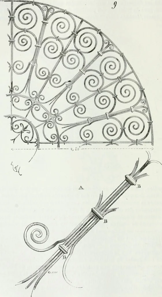 An illustration from Dictionnaire raisonné de l'architecture française du XIe au XVIe siècle, 1875, leaf 75