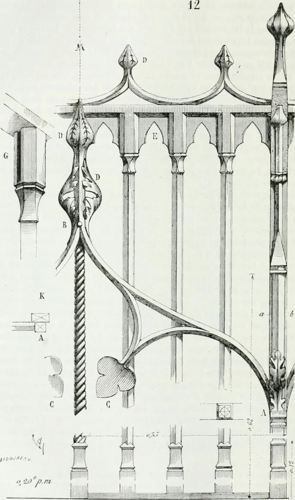 An illustration from Dictionnaire raisonné de l'architecture française du XIe au XVIe siècle, 1875, leaf 79