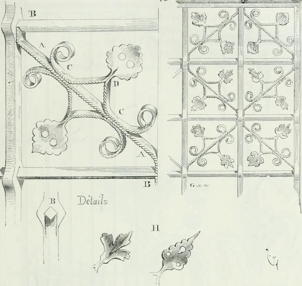 An illustration from Dictionnaire raisonné de l'architecture française du XIe au XVIe siècle, 1875, leaf 80