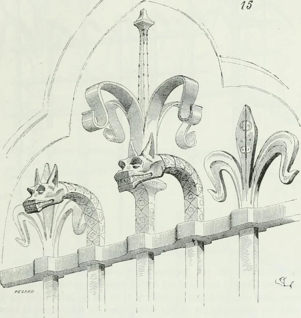 An illustration from Dictionnaire raisonné de l'architecture française du XIe au XVIe siècle, 1875, leaf 82