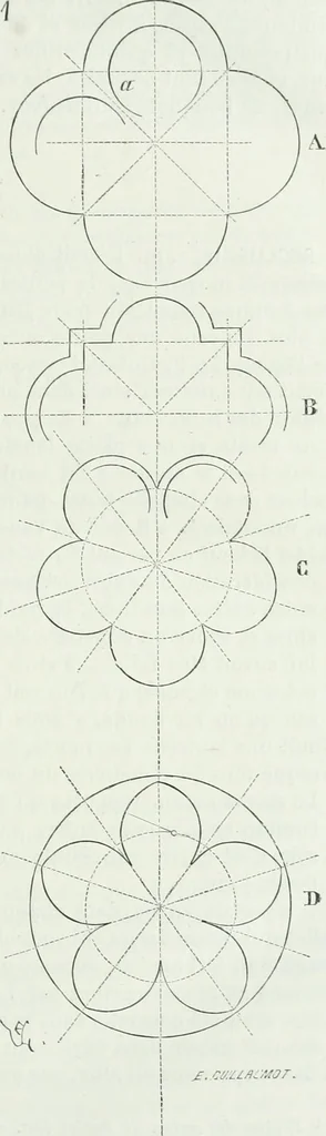 An illustration from Dictionnaire raisonné de l'architecture française du XIe au XVIe siècle, 1875, leaf 12