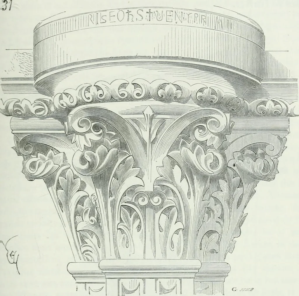 An illustration from Dictionnaire raisonné de l'architecture française du XIe au XVIe siècle, 1875, leaf 194