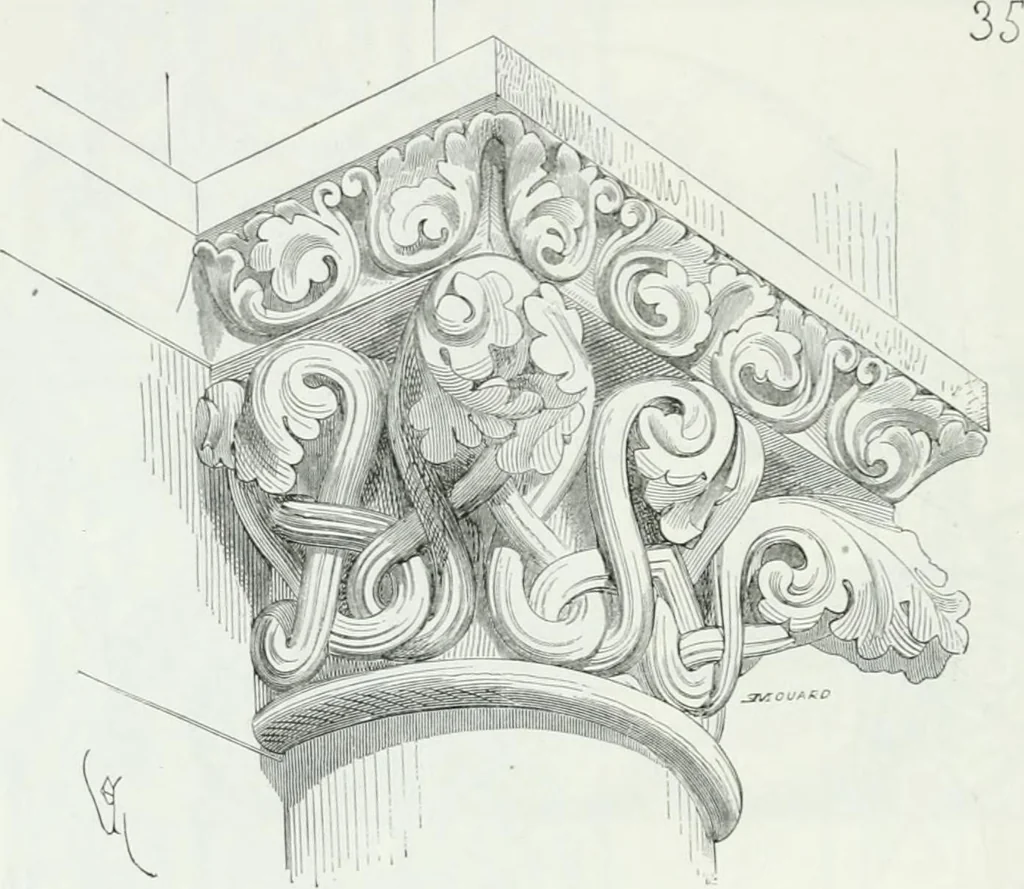 An illustration from Dictionnaire raisonné de l'architecture française du XIe au XVIe siècle, 1875, leaf 199