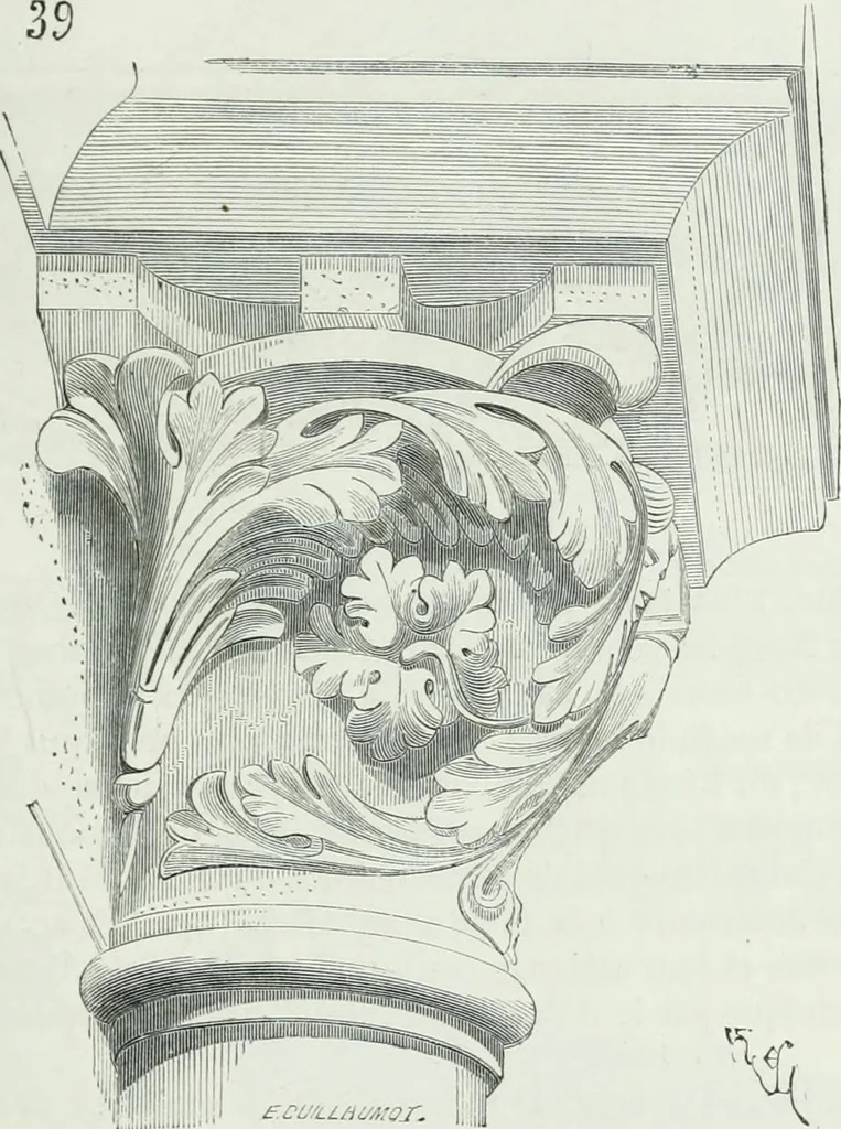 An illustration from Dictionnaire raisonné de l'architecture française du XIe au XVIe siècle, 1875, leaf 210