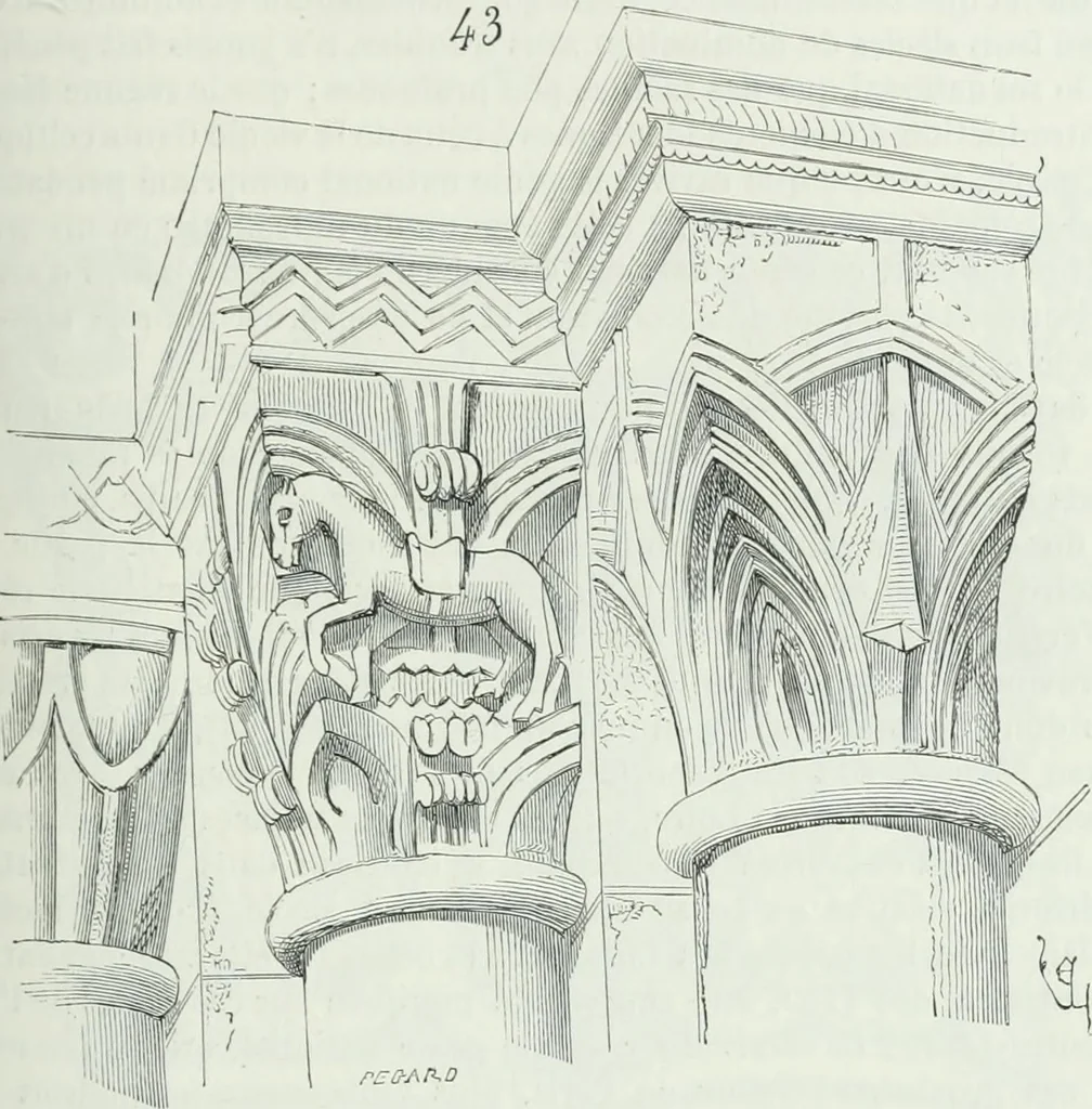 An illustration from Dictionnaire raisonné de l'architecture française du XIe au XVIe siècle, 1875, leaf 216