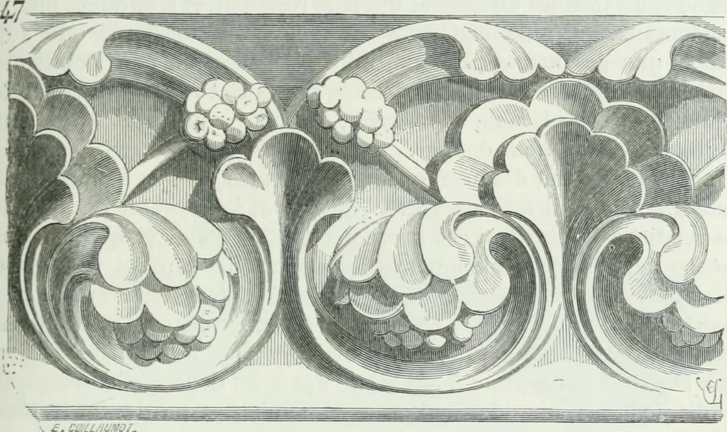 An illustration from Dictionnaire raisonné de l'architecture française du XIe au XVIe siècle, 1875, leaf 224