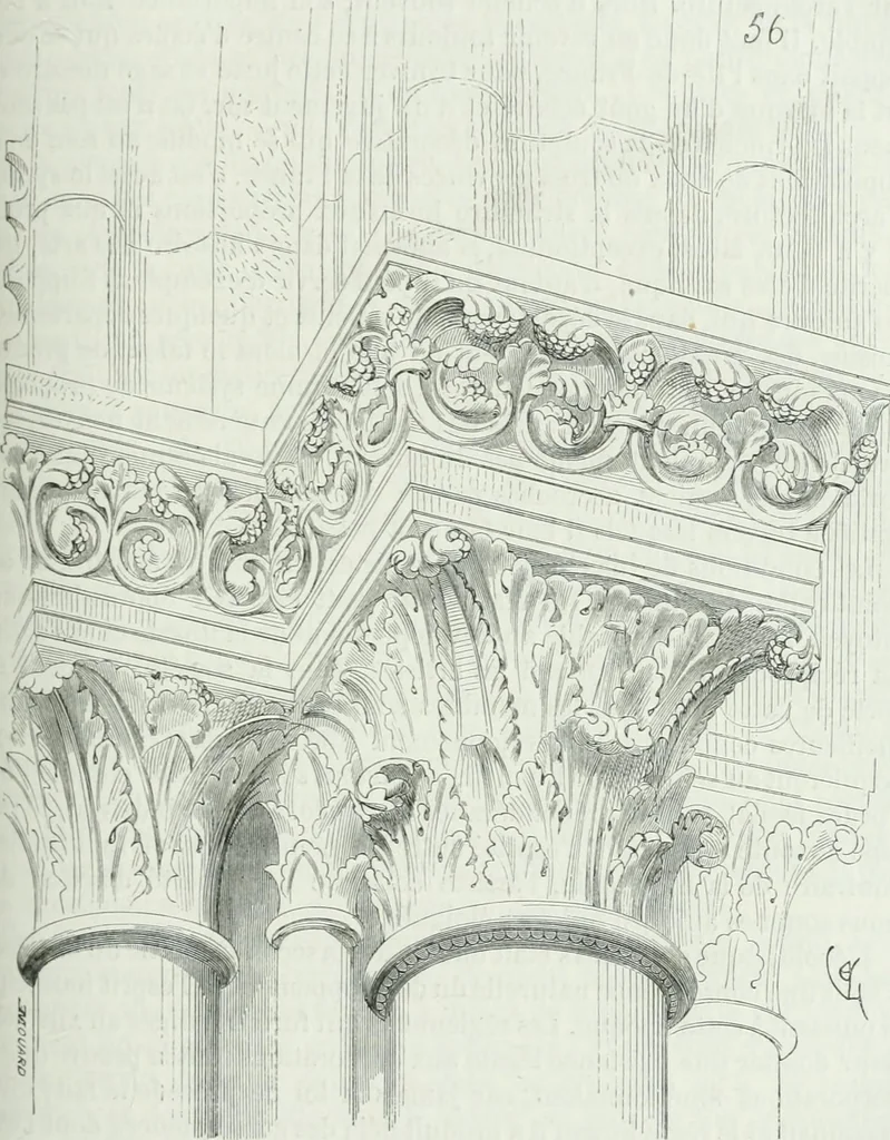 An illustration from Dictionnaire raisonné de l'architecture française du XIe au XVIe siècle, 1875, leaf 240