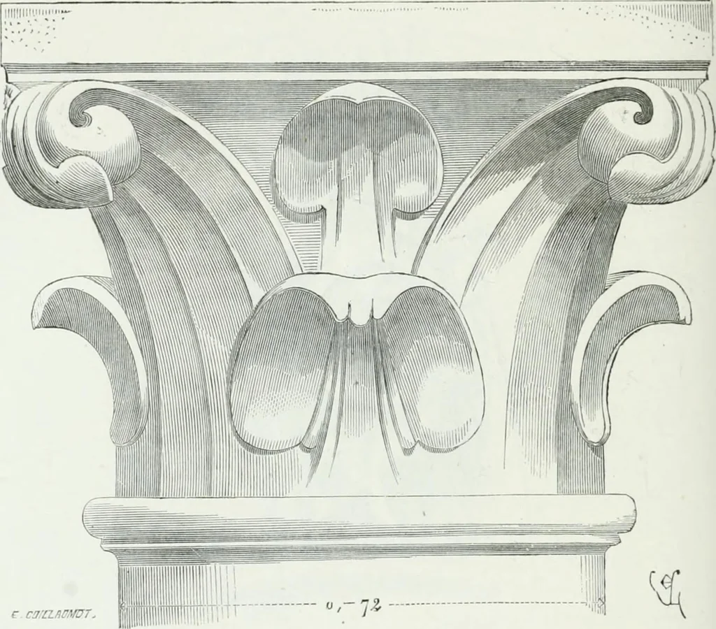 An illustration from Dictionnaire raisonné de l'architecture française du XIe au XVIe siècle, 1875, leaf 247