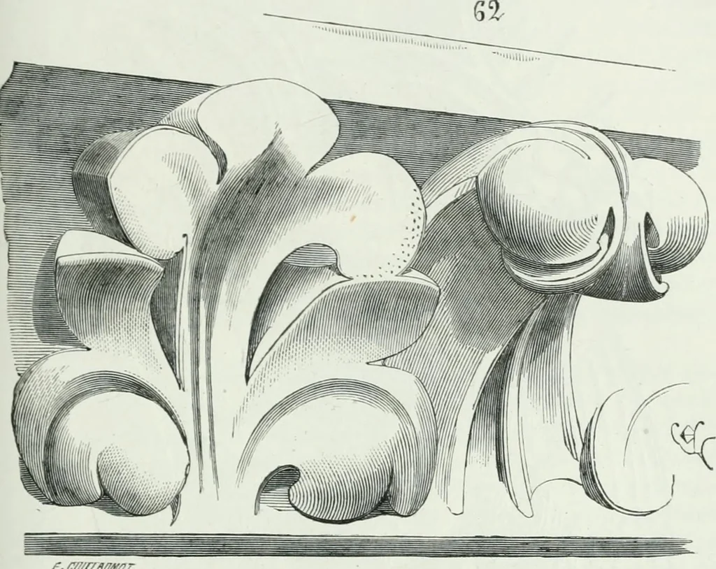 An illustration from Dictionnaire raisonné de l'architecture française du XIe au XVIe siècle, 1875, leaf 252