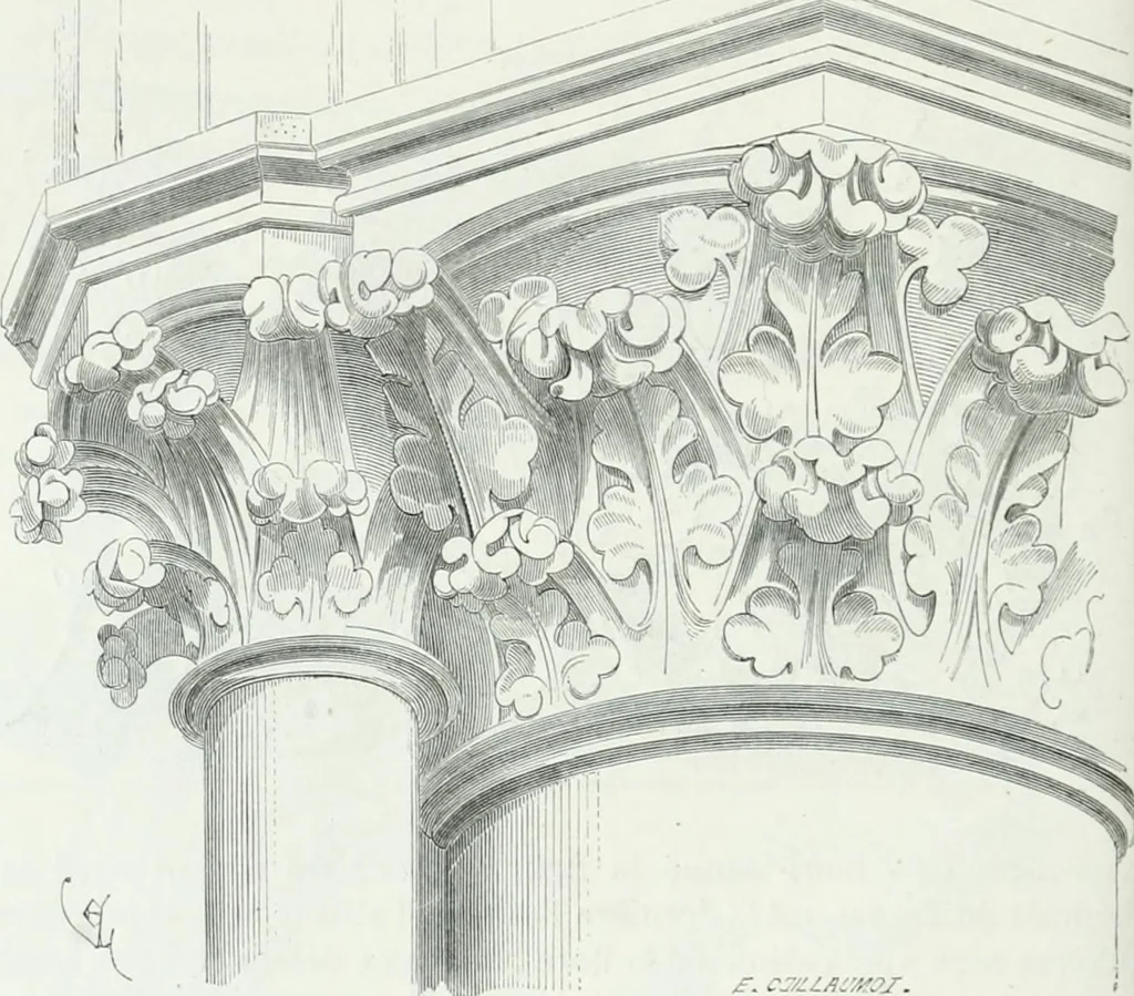 An illustration from Dictionnaire raisonné de l'architecture française du XIe au XVIe siècle, 1875, leaf 259