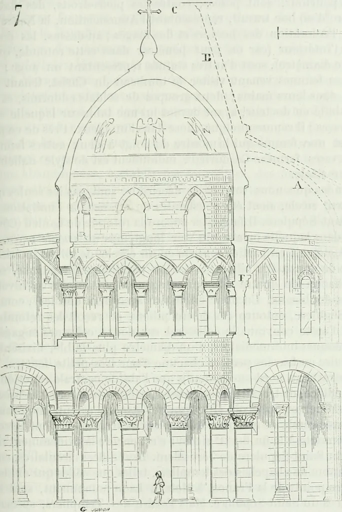 An illustration from Dictionnaire raisonné de l'architecture française du XIe au XVIe siècle, 1875, leaf 298