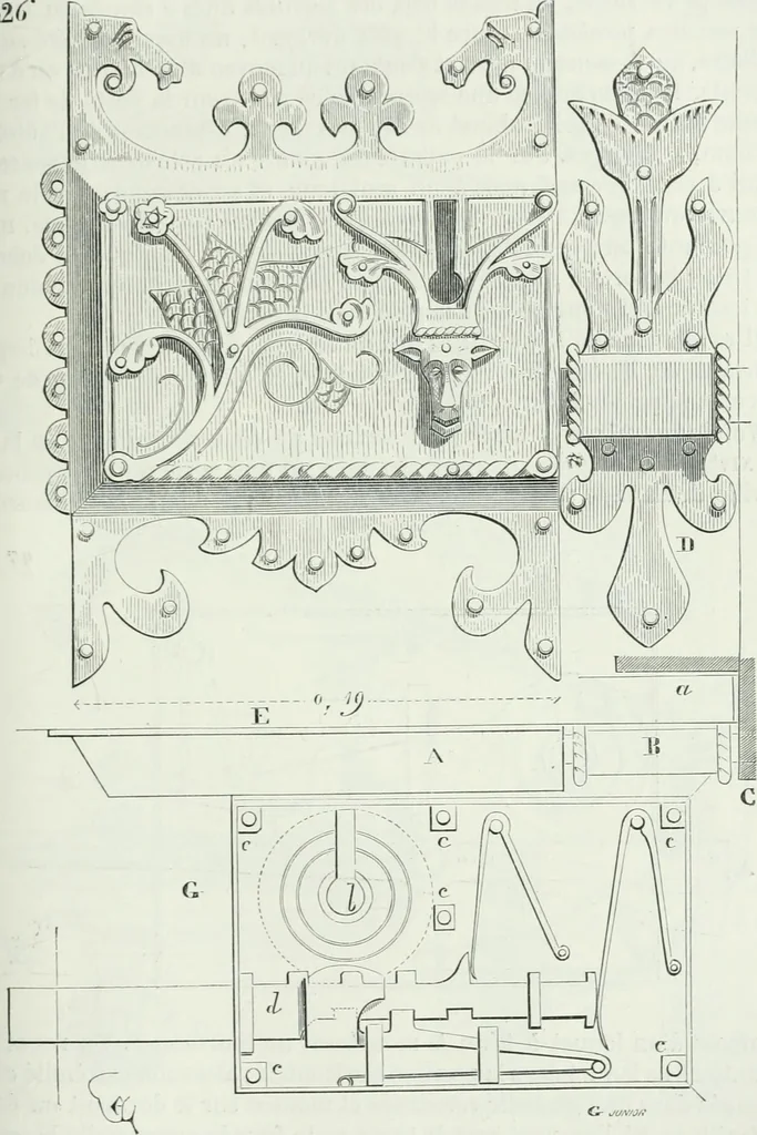 An illustration from Dictionnaire raisonné de l'architecture française du XIe au XVIe siècle, 1875, leaf 334