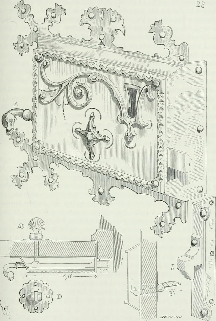 An illustration from Dictionnaire raisonné de l'architecture française du XIe au XVIe siècle, 1875, leaf 336