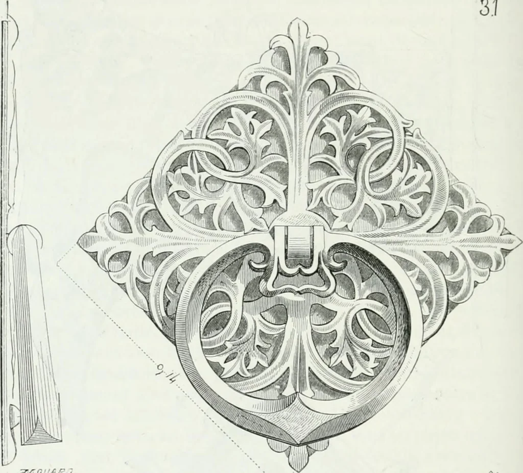 An illustration from Dictionnaire raisonné de l'architecture française du XIe au XVIe siècle, 1875, leaf 343