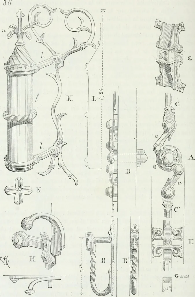 An illustration from Dictionnaire raisonné de l'architecture française du XIe au XVIe siècle, 1875, leaf 351