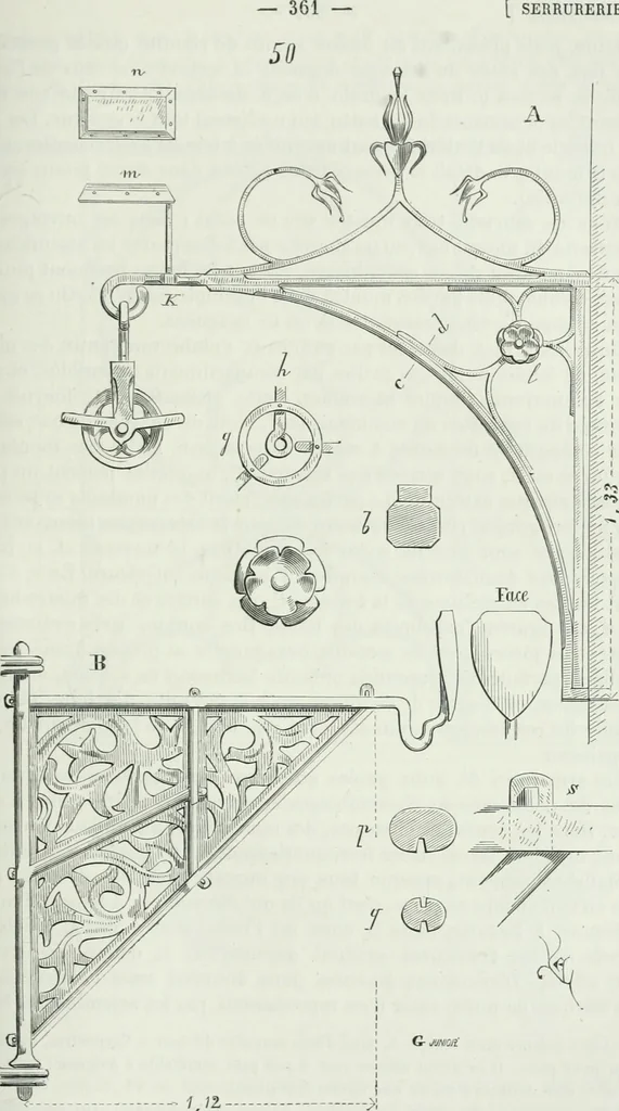 An illustration from Dictionnaire raisonné de l'architecture française du XIe au XVIe siècle, 1875, leaf 370