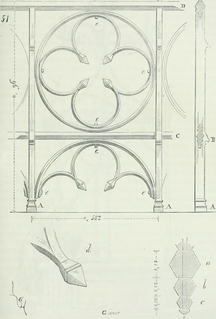 An illustration from Dictionnaire raisonné de l'architecture française du XIe au XVIe siècle, 1875, leaf 372