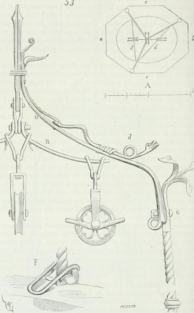 An illustration from Dictionnaire raisonné de l'architecture française du XIe au XVIe siècle, 1875, leaf 375