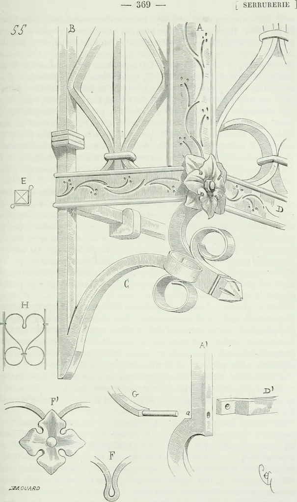 An illustration from Dictionnaire raisonné de l'architecture française du XIe au XVIe siècle, 1875, leaf 378