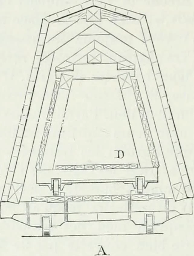 An illustration from Dictionnaire raisonné de l'architecture française du XIe au XVIe siècle, 1875, leaf 417