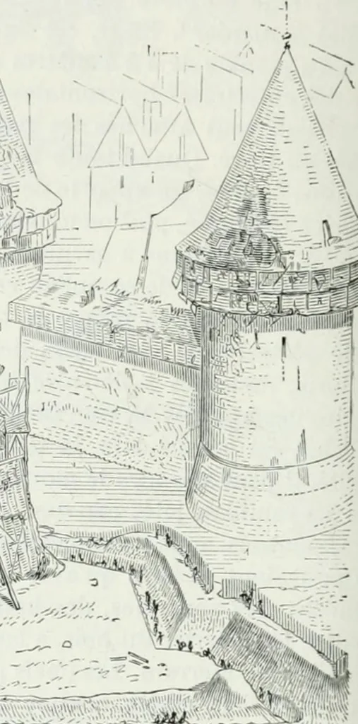 An illustration from Dictionnaire raisonné de l'architecture française du XIe au XVIe siècle, 1875, leaf 423