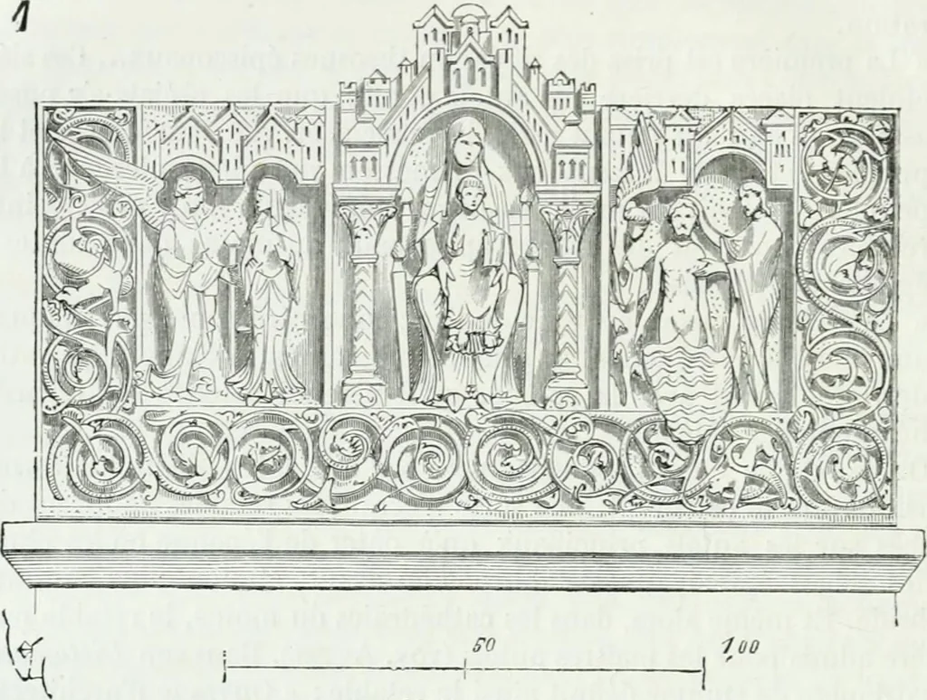 An illustration from Dictionnaire raisonné de l'architecture française du XIe au XVIe siècle, 1875, leaf 45
