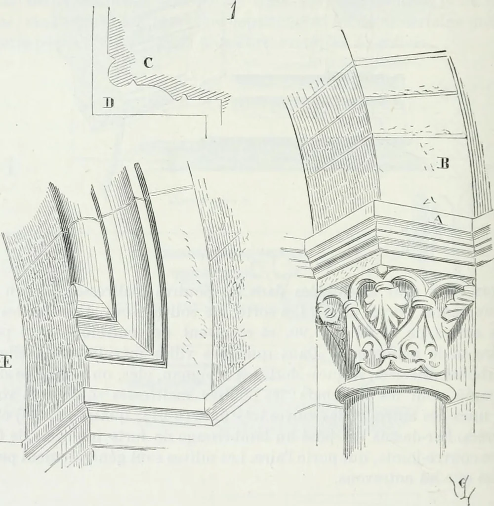 An illustration from Dictionnaire raisonné de l'architecture française du XIe au XVIe siècle, 1875, leaf 451