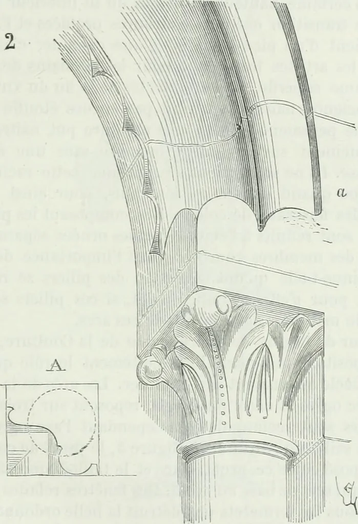 An illustration from Dictionnaire raisonné de l'architecture française du XIe au XVIe siècle, 1875, leaf 452