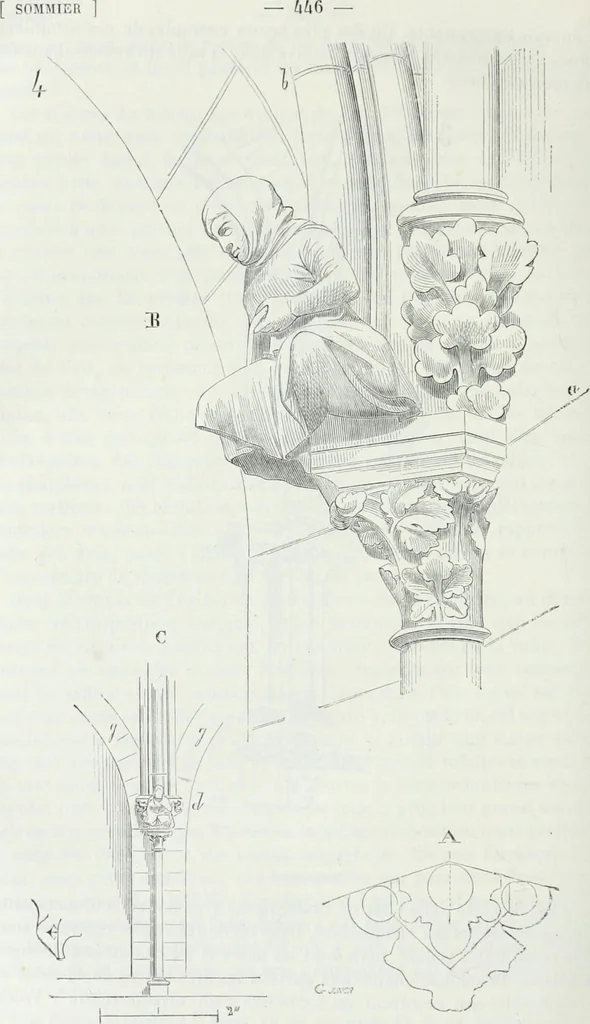 An illustration from Dictionnaire raisonné de l'architecture française du XIe au XVIe siècle, 1875, leaf 455