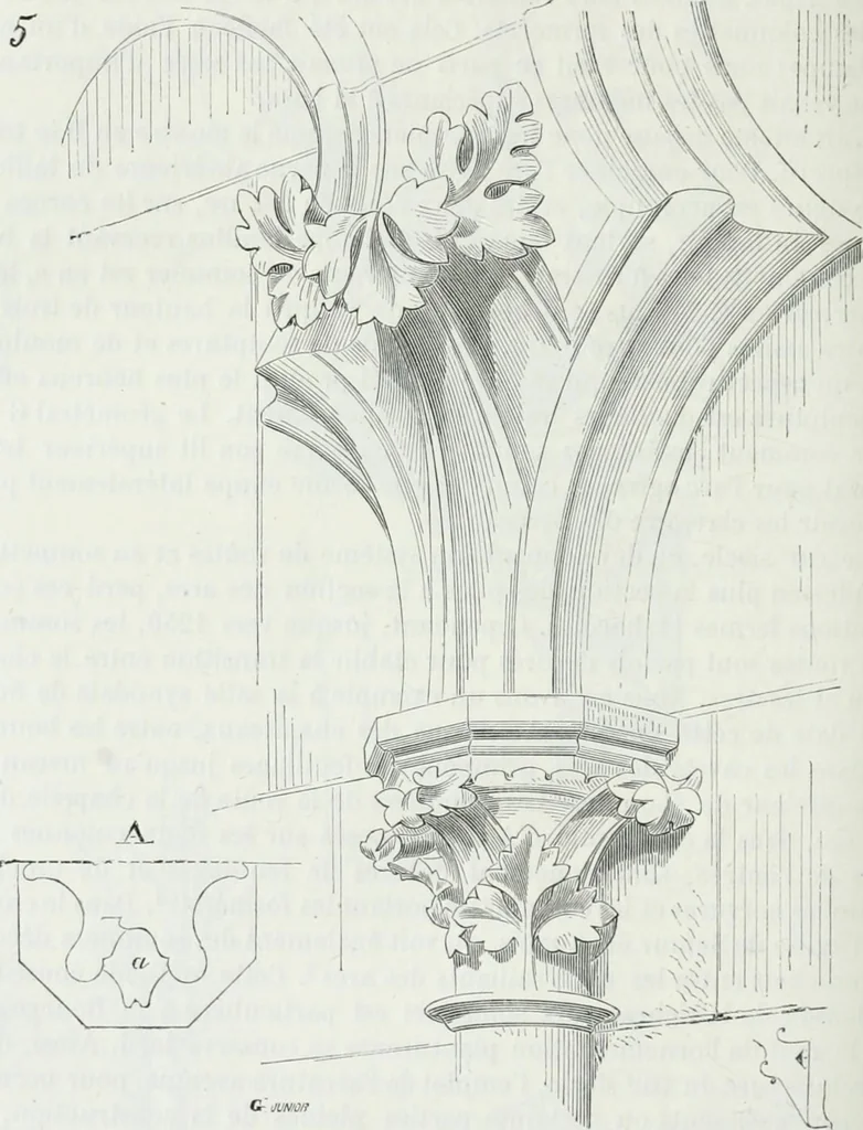 An illustration from Dictionnaire raisonné de l'architecture française du XIe au XVIe siècle, 1875, leaf 457