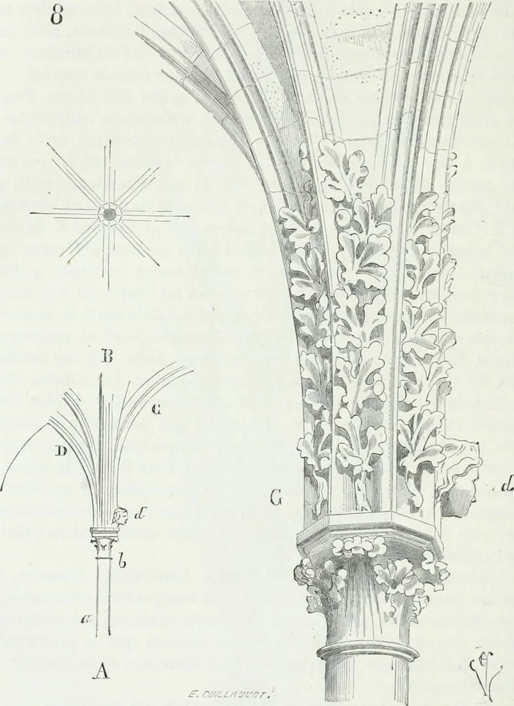 An illustration from Dictionnaire raisonné de l'architecture française du XIe au XVIe siècle, 1875, leaf 463