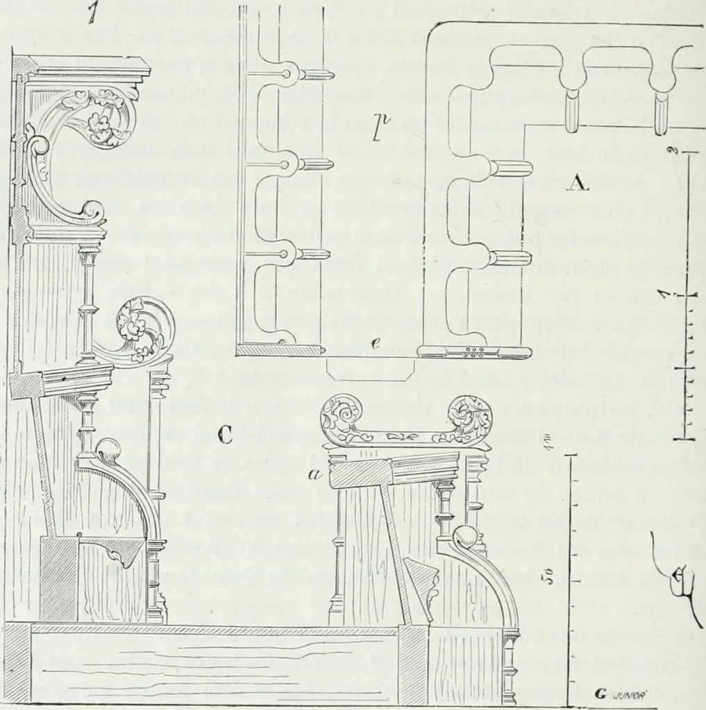 An illustration from Dictionnaire raisonné de l'architecture française du XIe au XVIe siècle, 1875, leaf 473