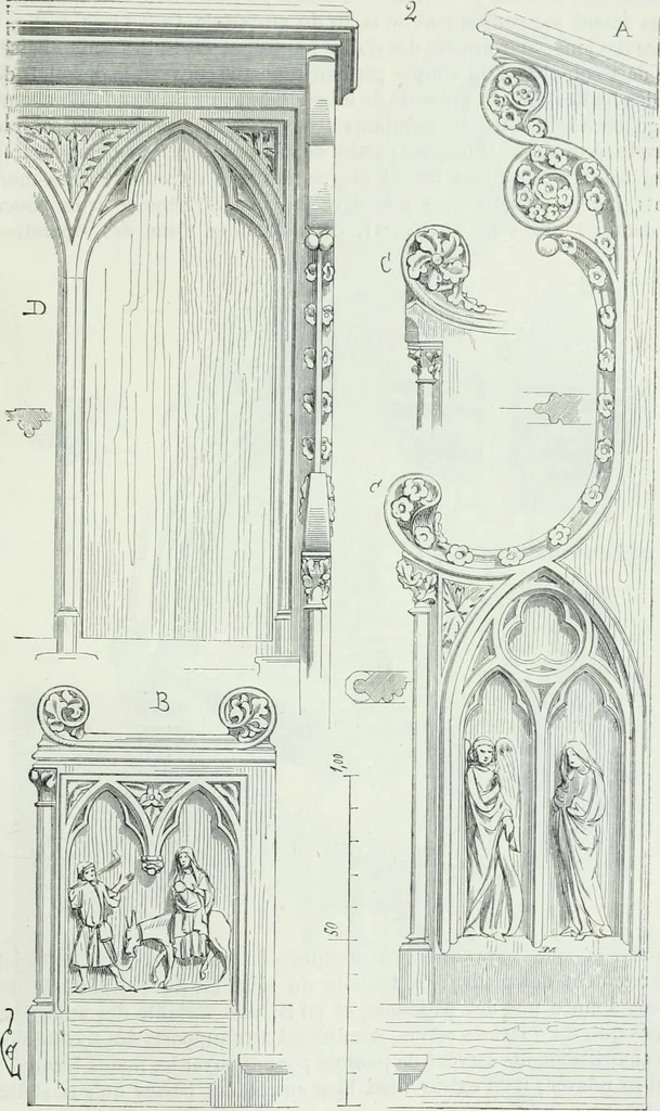 An illustration from Dictionnaire raisonné de l'architecture française du XIe au XVIe siècle, 1875, leaf 474